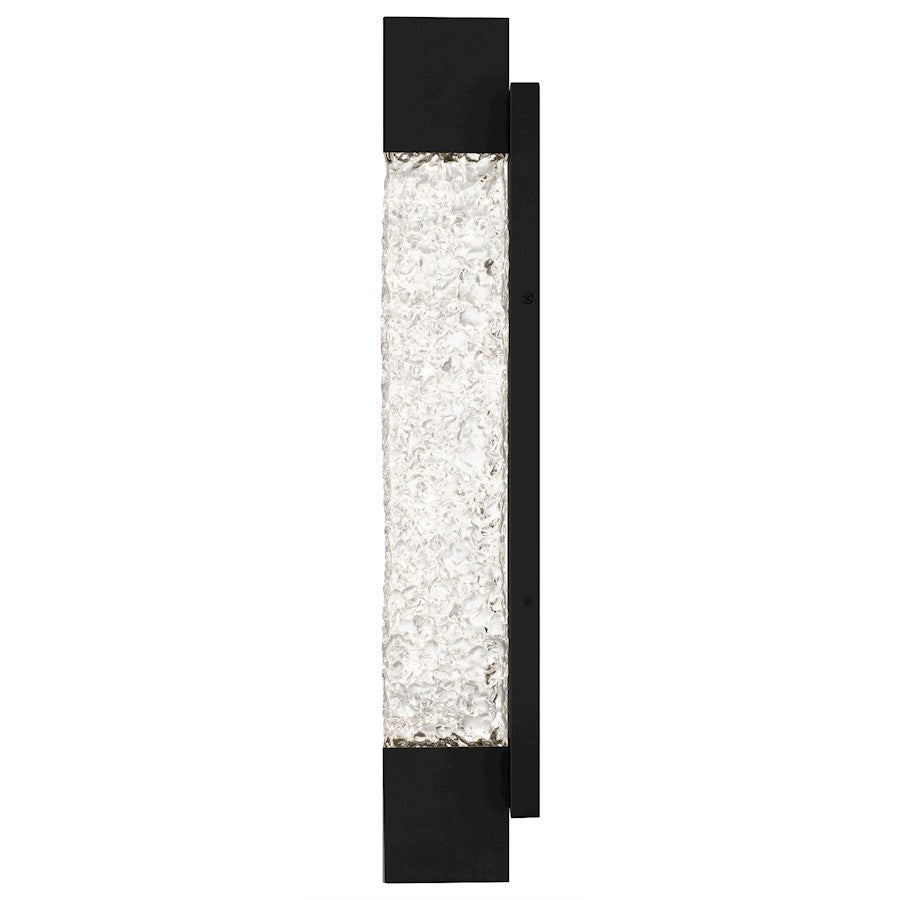 Solace Lt 24" Outdoor Lantern, Black/Handmade Clear Text