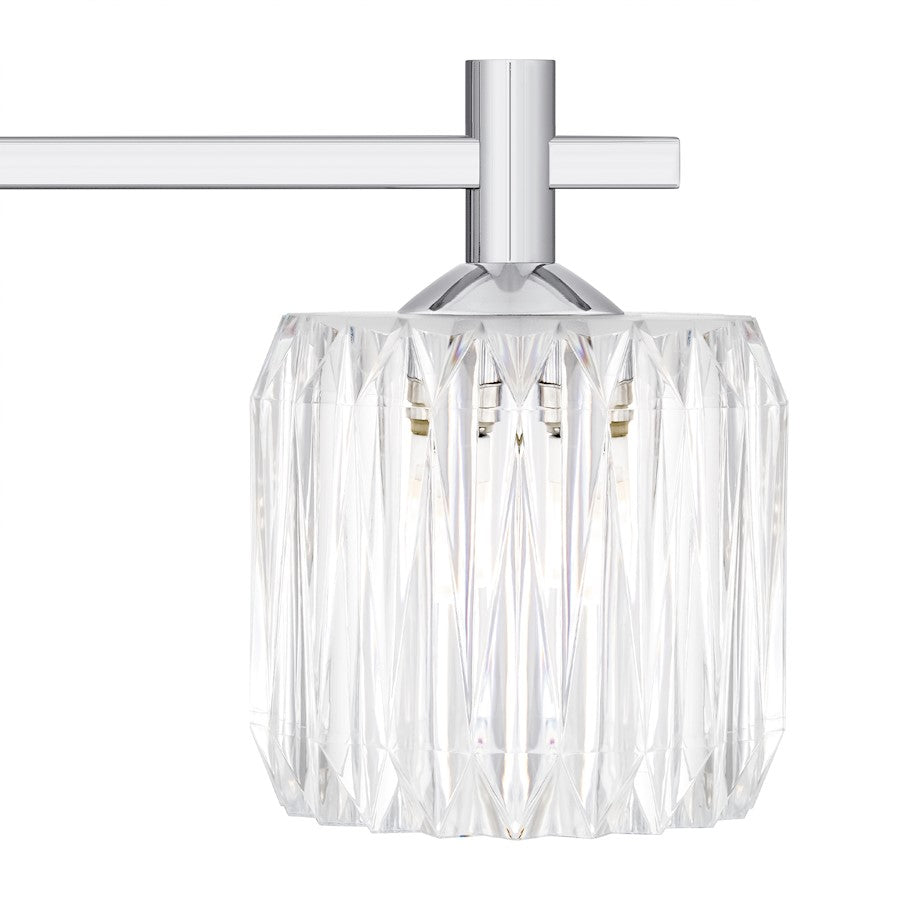 Spade 3Light Bath Light, Polished Chrome/Clear Acrylic