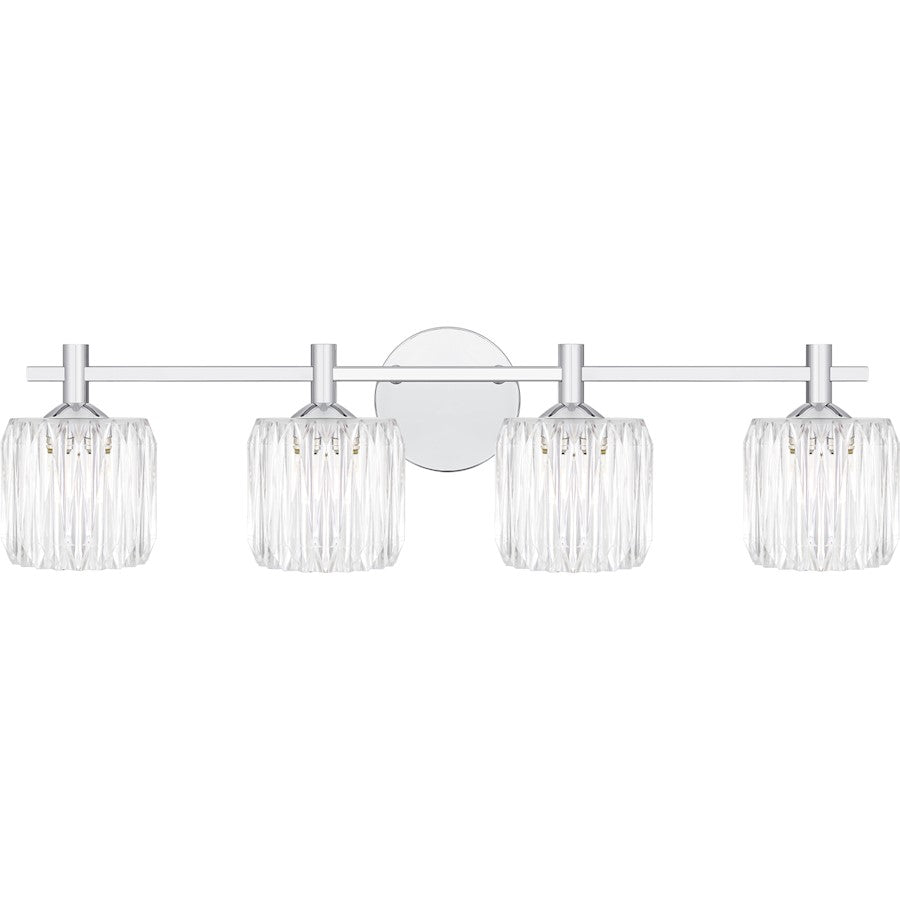 Quoizel Spade 4Light Bath Light, Polished Chrome/Clear Acrylic - SPD8630C