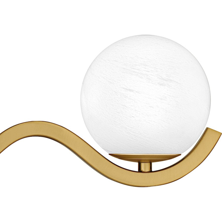 Spherical 4Light Bath Light, Aged Brass/Cloud Glass