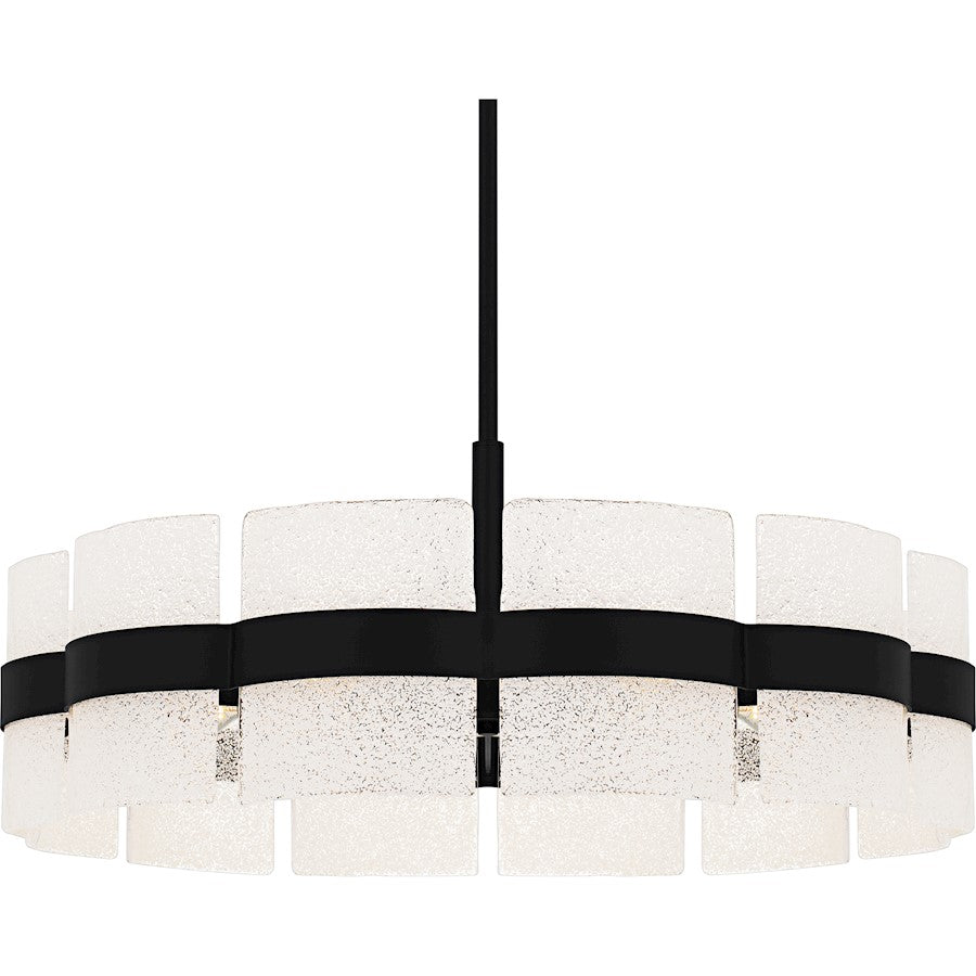 Sweeney 6Lt Pendant, Black/Clear /White Sand Inside