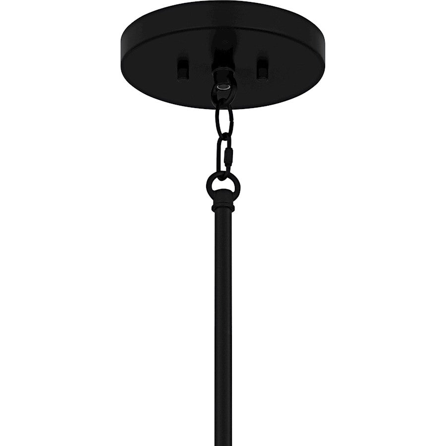 Sweeney 6Lt Pendant, Black/Clear /White Sand Inside