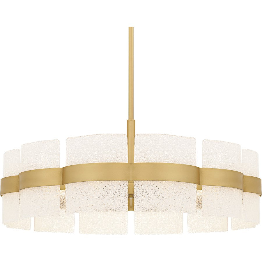Sweeney 6Lt Pendant, Soft Gold/Clear /White Sand Inside