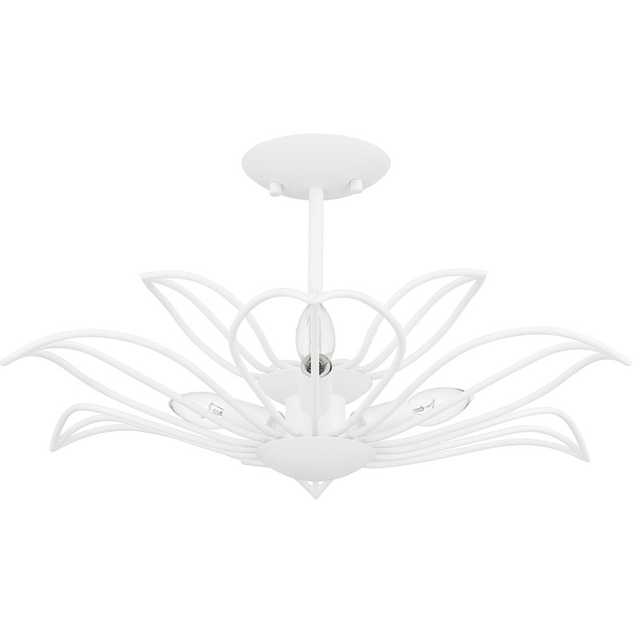 Tallulah 3Light Semi-Flush Mount, Sand White