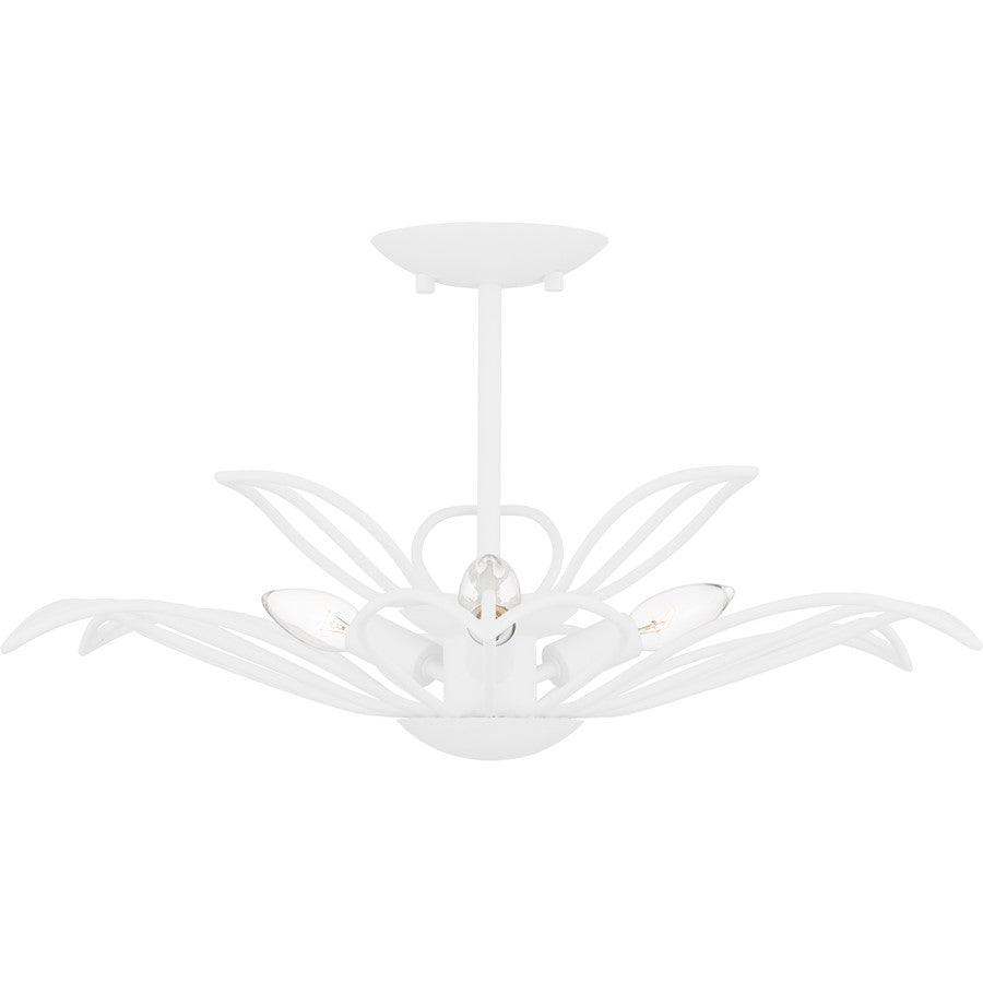 Tallulah 3Light Semi-Flush Mount, Sand White