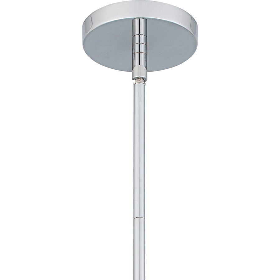 Terrarock 5Light Pendant, Polished Chrome/Clear Ribbed Glass