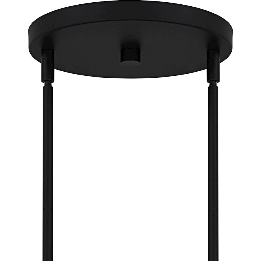 Viscount 6Light Chandelier, Matte Black/Clear Glass