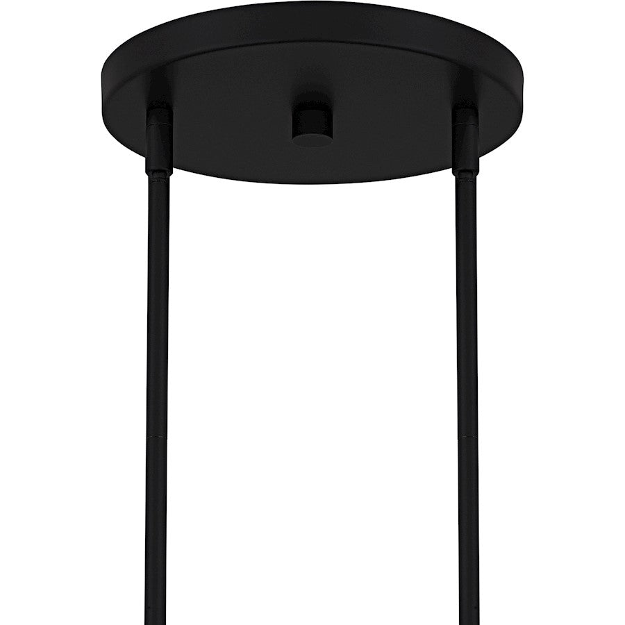 Viscount 9Light Chandelier, Matte Black/Clear Glass