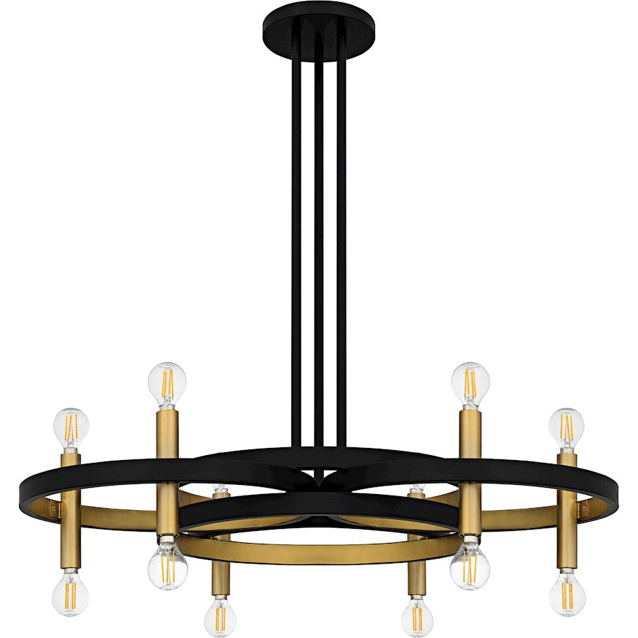 Winsland 12Light Chandelier, Matte Black