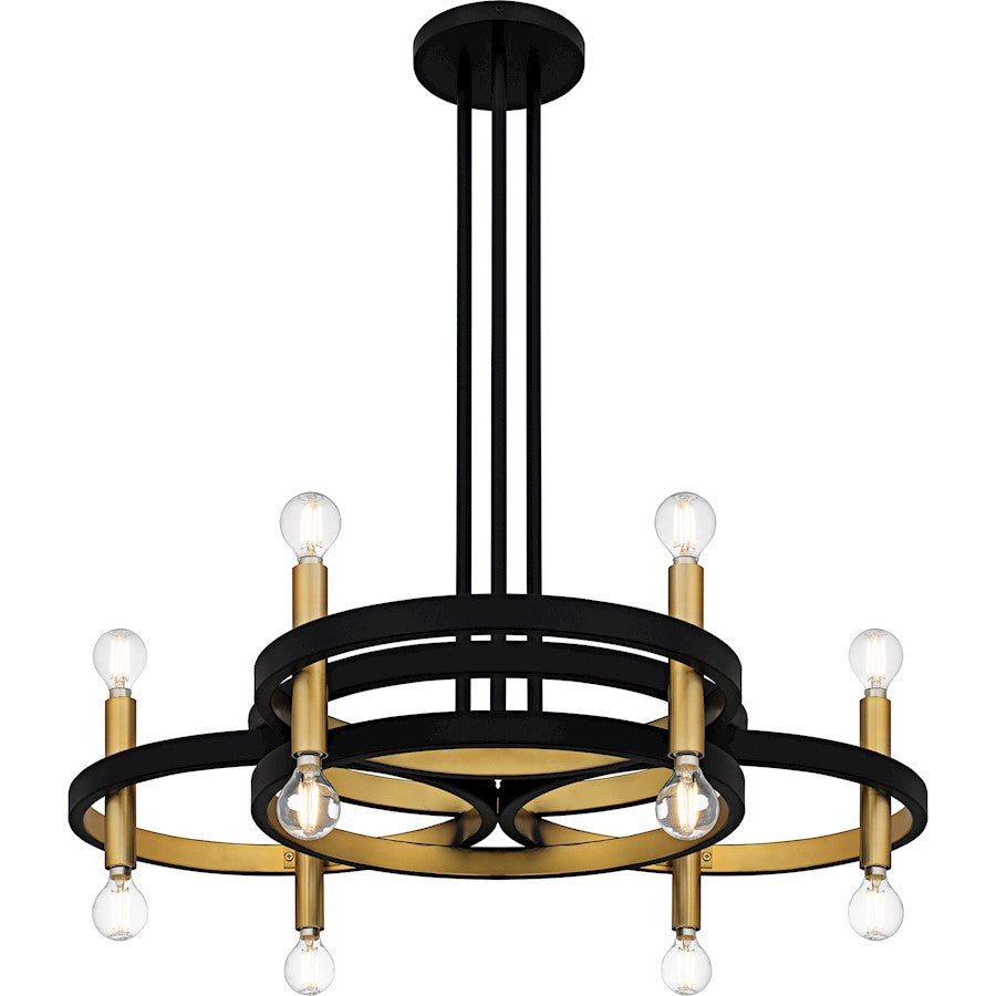 Winsland 12Light Chandelier, Matte Black