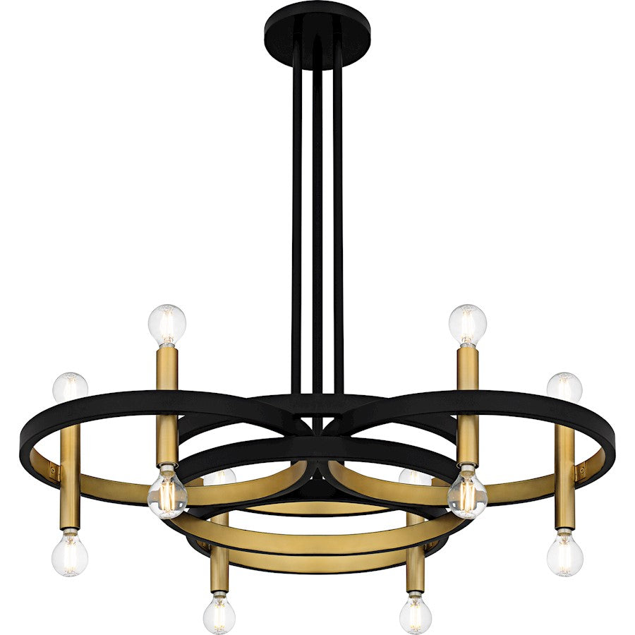 Winsland 12Light Chandelier, Matte Black