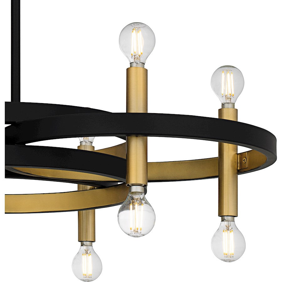 Winsland 12Light Chandelier, Matte Black