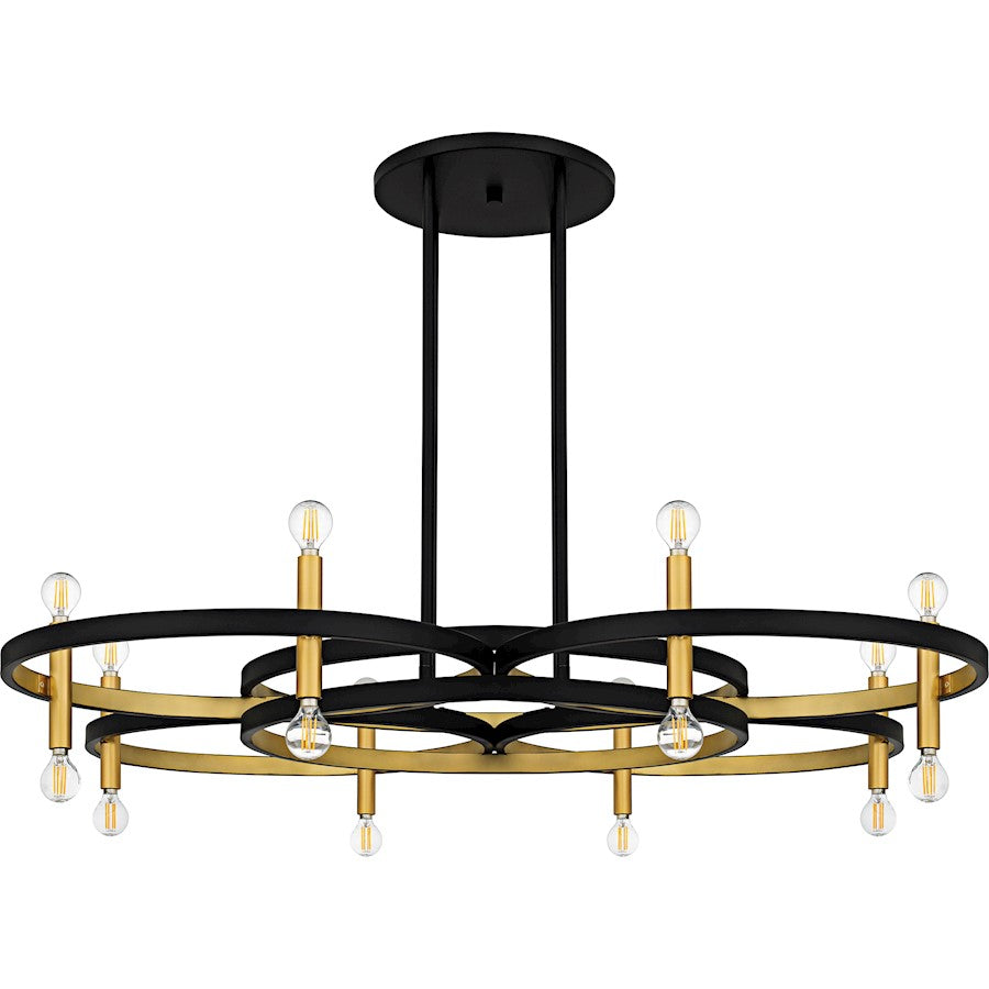 Winsland 16Light Chandelier, Matte Black