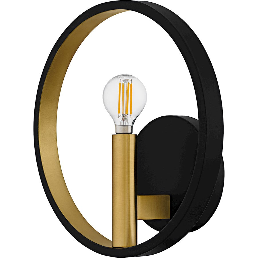 Winsland 1Light Wall Sconce, Matte Black