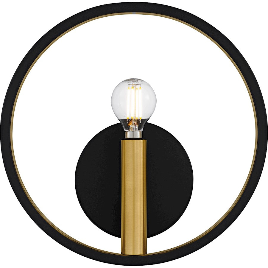 Winsland 1Light Wall Sconce, Matte Black