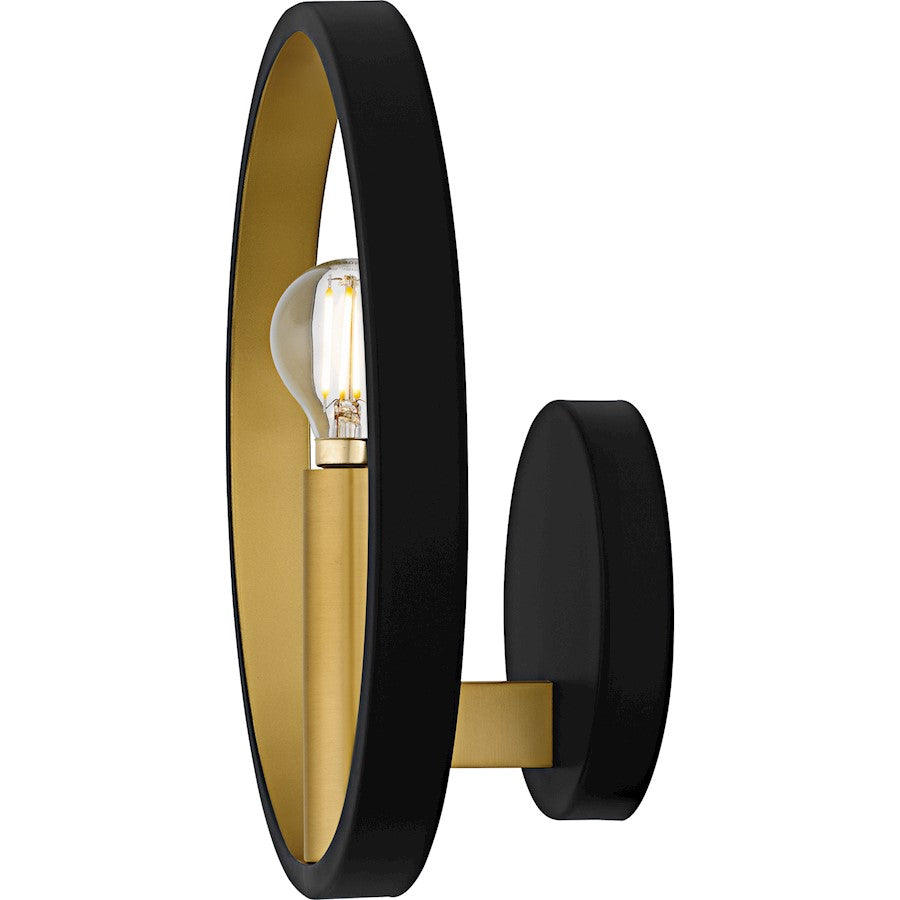 Winsland 1Light Wall Sconce, Matte Black