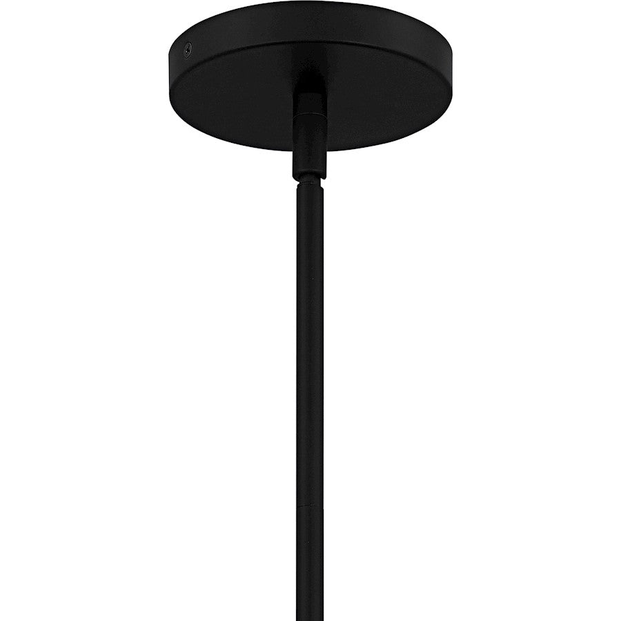 Willa 4Light Pendant, Matte Black/Rattan