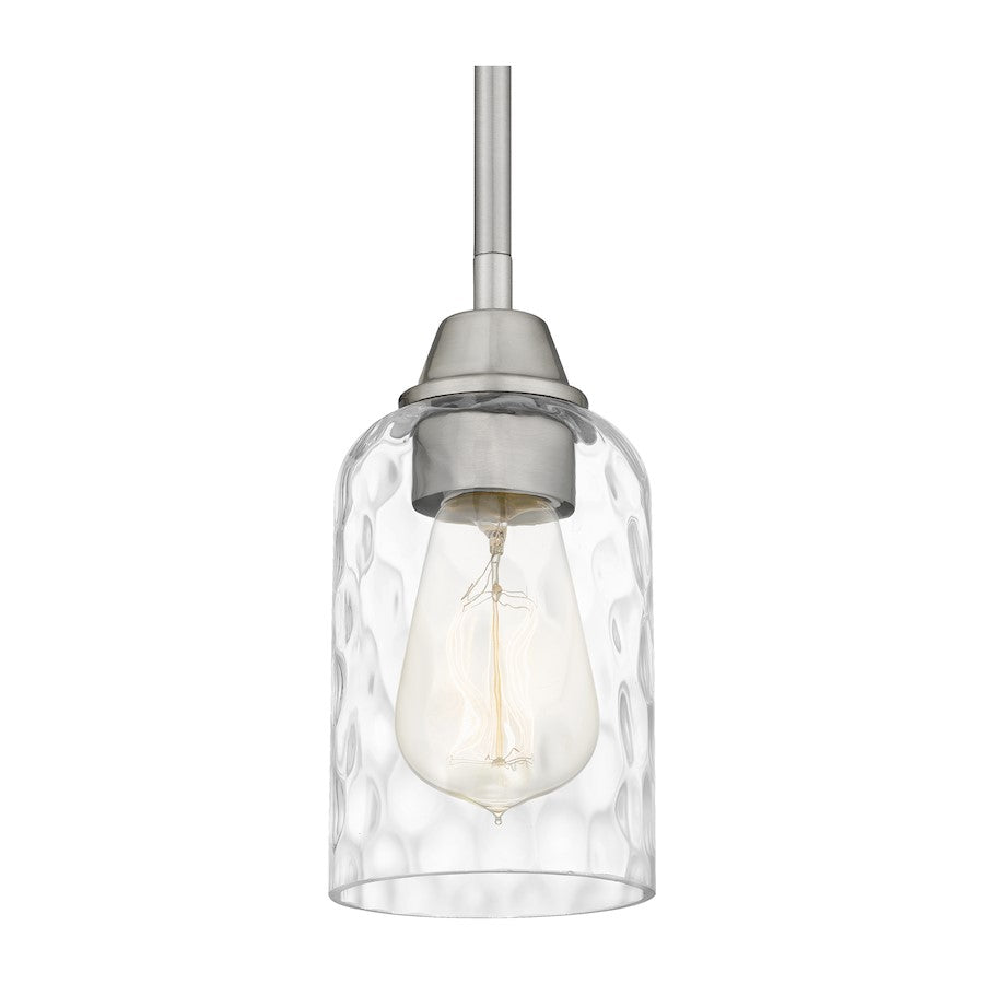 Acacia 1 Light Mini Pendant, Clear Water