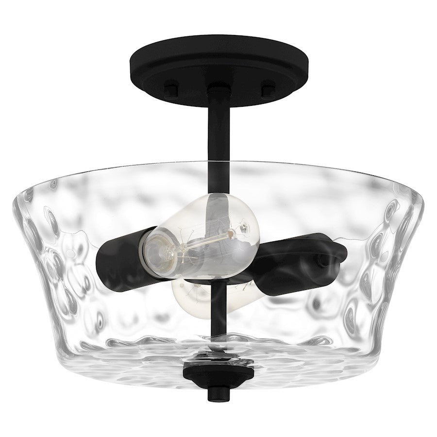 Acacia 2 Light Semi-Flush Mount, Clear Water