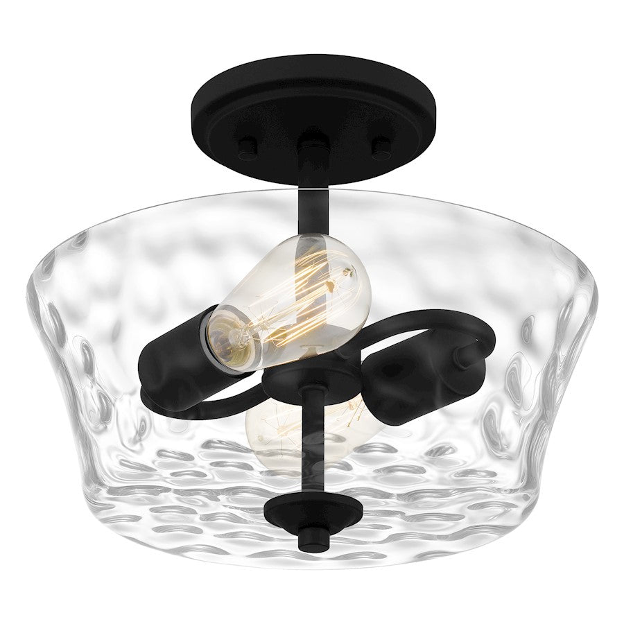 Acacia 2 Light Semi-Flush Mount, Clear Water