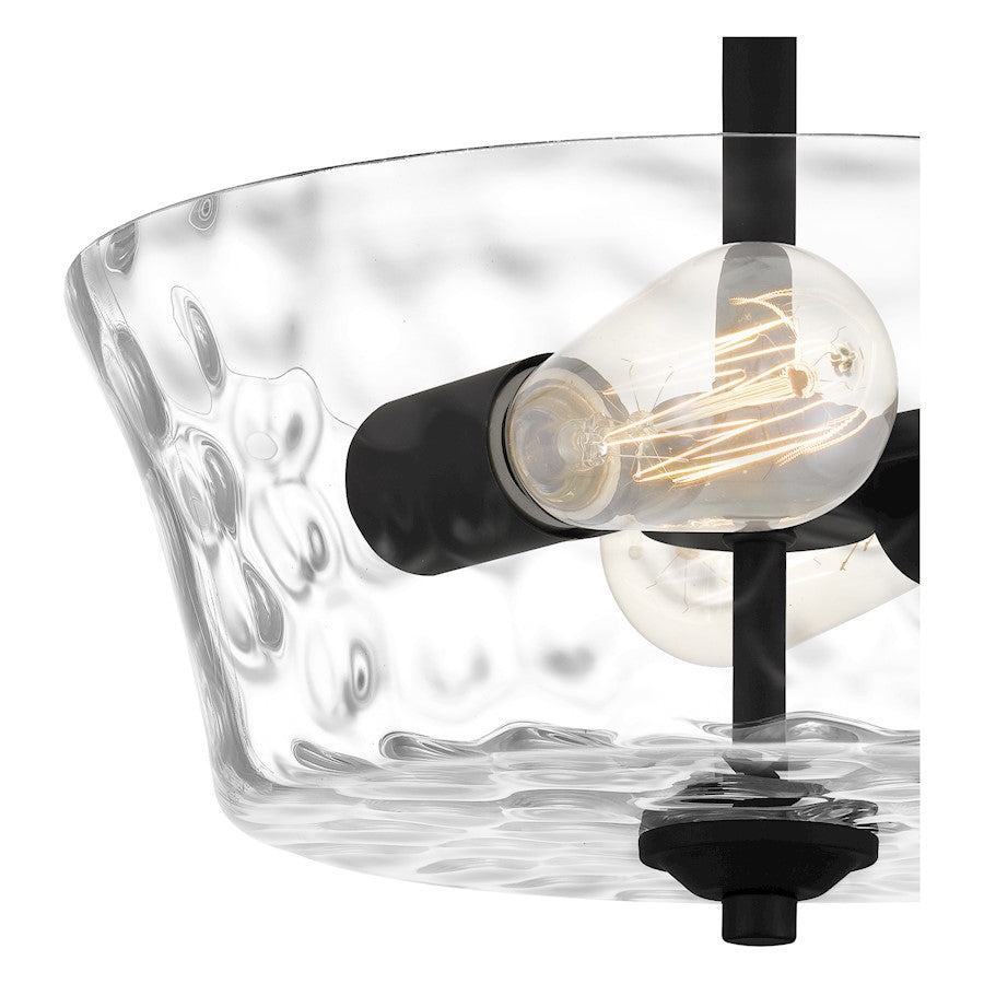 Acacia 2 Light Semi-Flush Mount, Clear Water