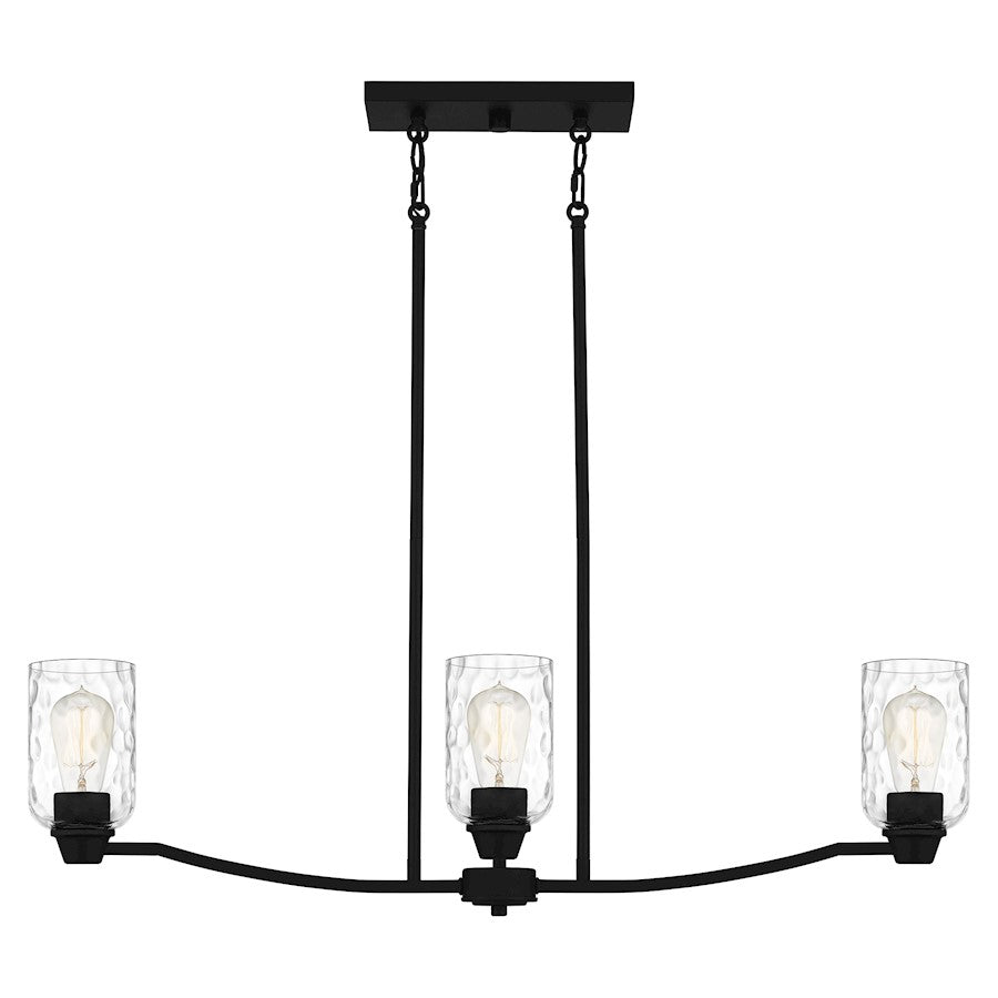 Acacia 3 Light Chandelier Light, Clear Water