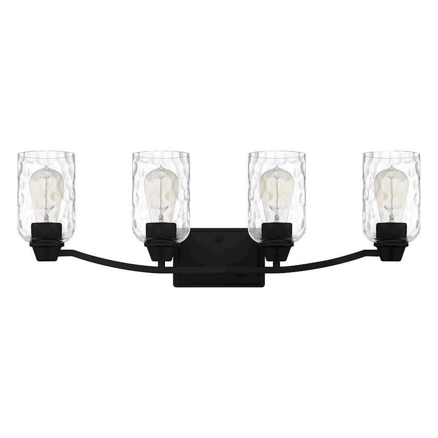Acacia 4 Light Bath Vanity Light, Clear Water