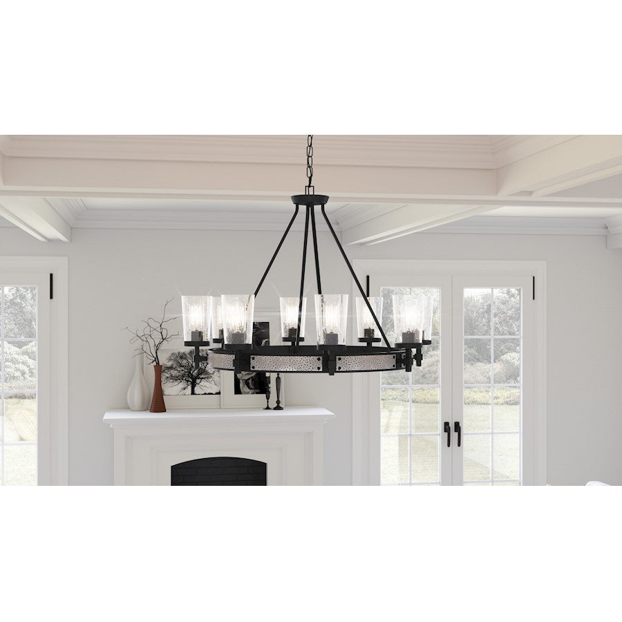 Alpine Chandelier, Earth Black/Clear Seeded