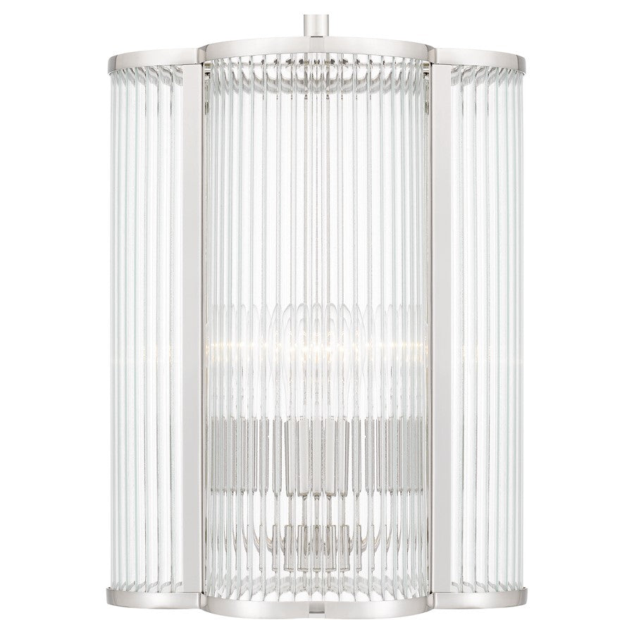 Aster 4 Light Mini Pendant, Clear Ribbed