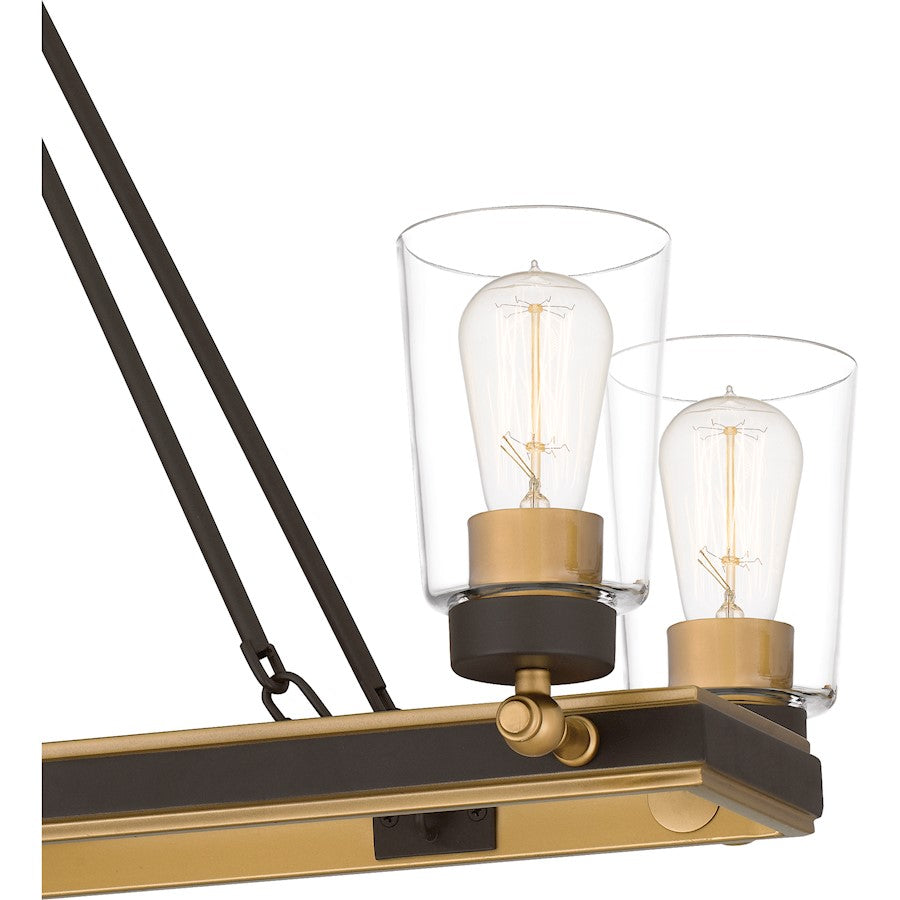 Atwood 6 Light Island Light, Old Bronze/Clear