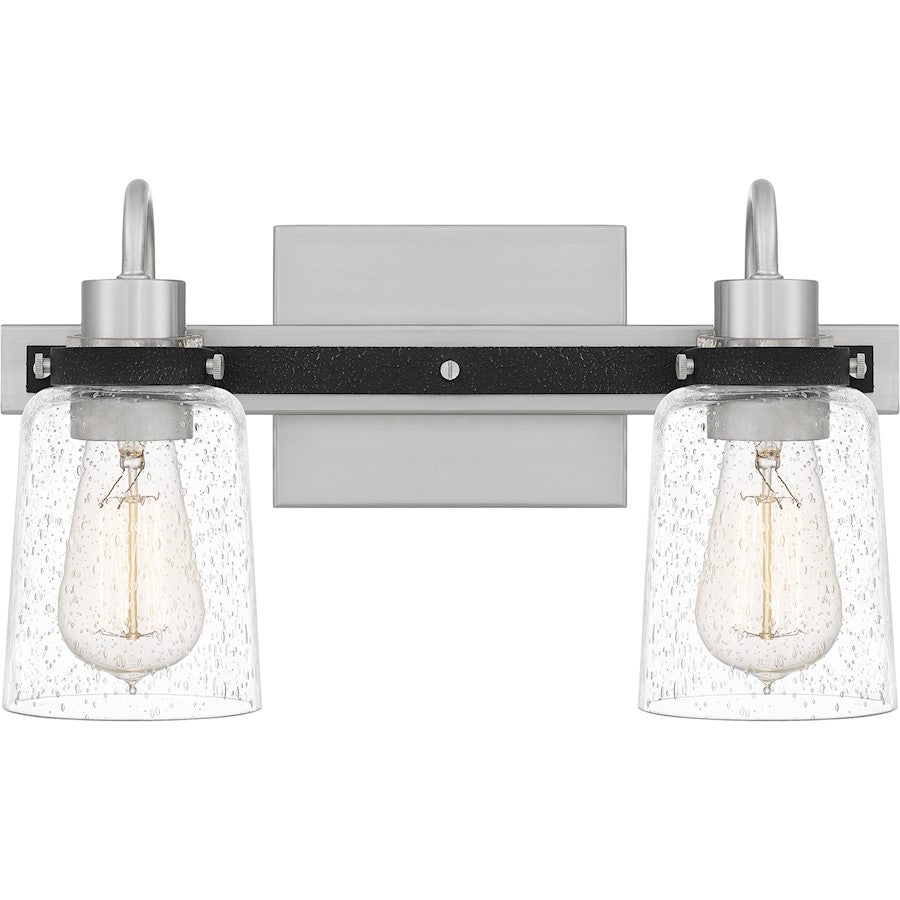 Axel 2 Light Bath Vanity, Brushed Nickel