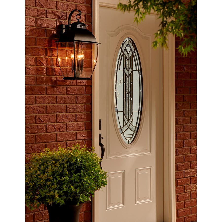 Bain Outdoor Wall Lantern, Mystic Black