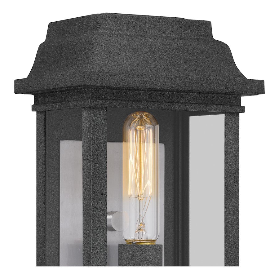 Berkley Outdoor Lantern, Mottled Black/Clear