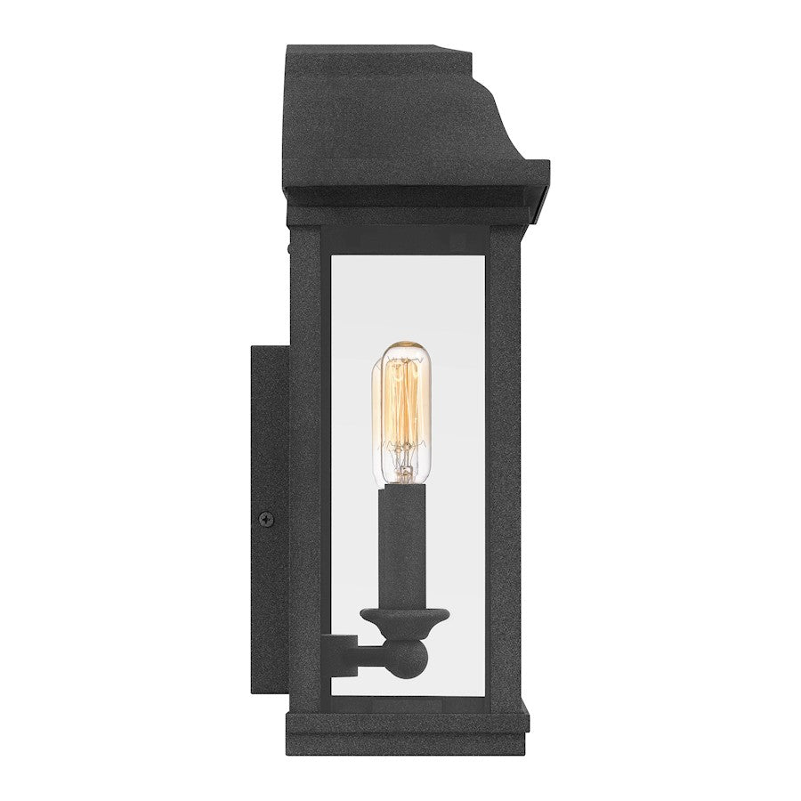 Berkley Outdoor Lantern, Mottled Black/Clear