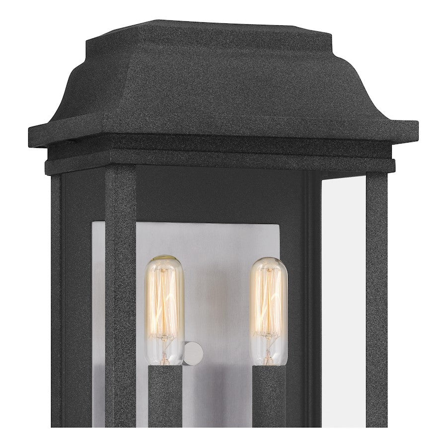 Berkley Outdoor Lantern, Mottled Black/Clear