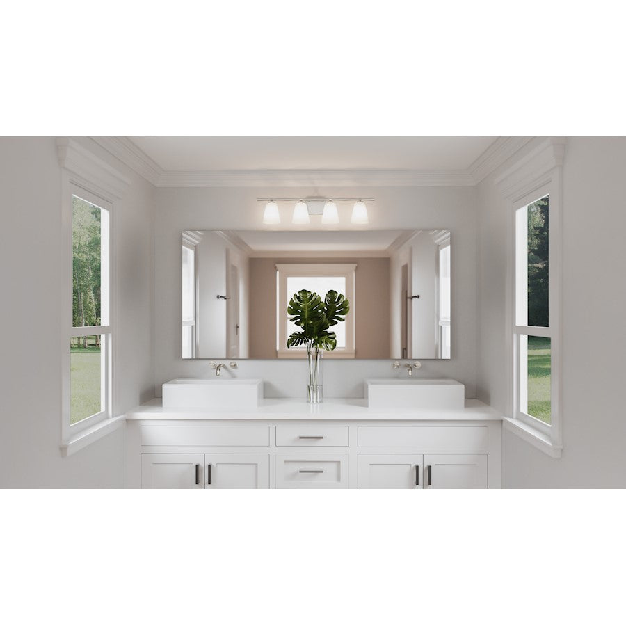 Brindley 4 Light Bath Light, Opal Etched