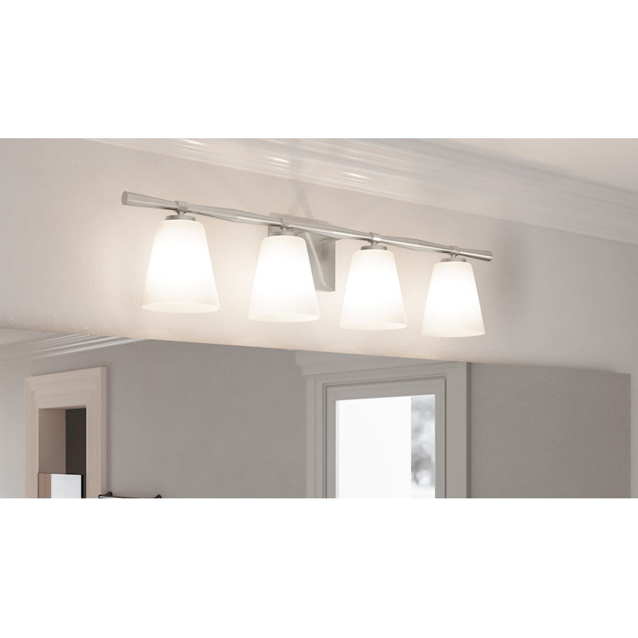 Brindley 4 Light Bath Light, Opal Etched