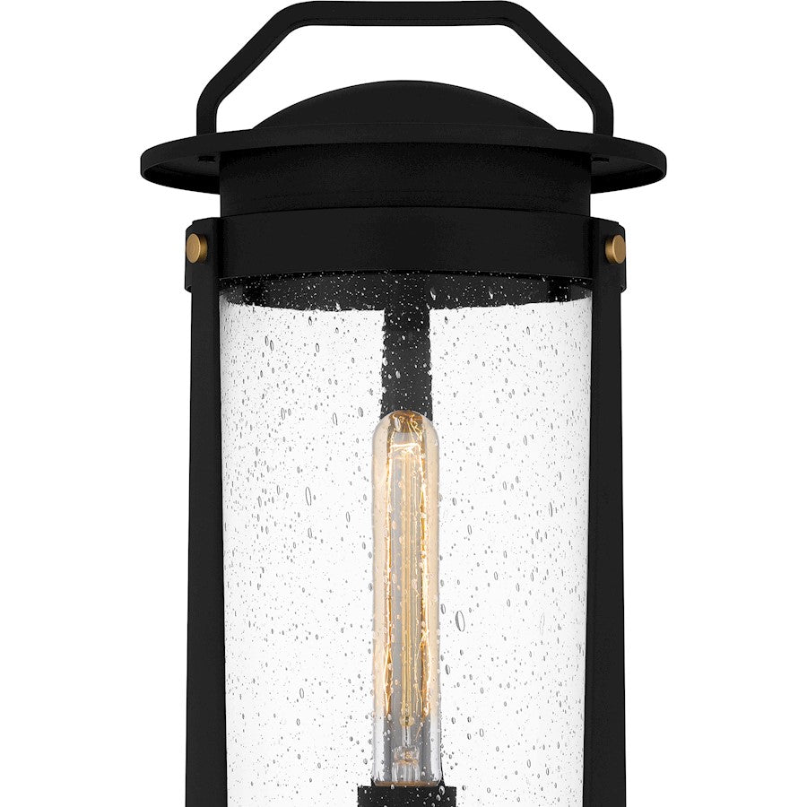 Clifton 1 Light 20" Outdoor Lantern, Earth Black/Clear Seedy