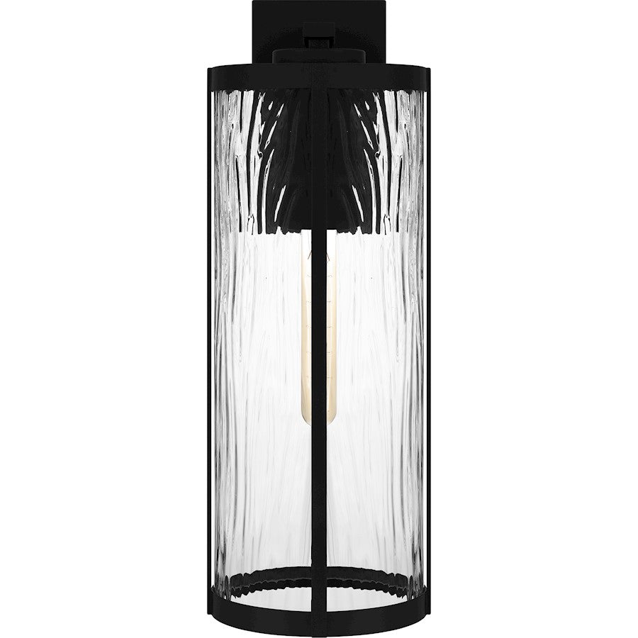 Culpo 1 Light Outdoor Lantern, Matte Black/Clear Water