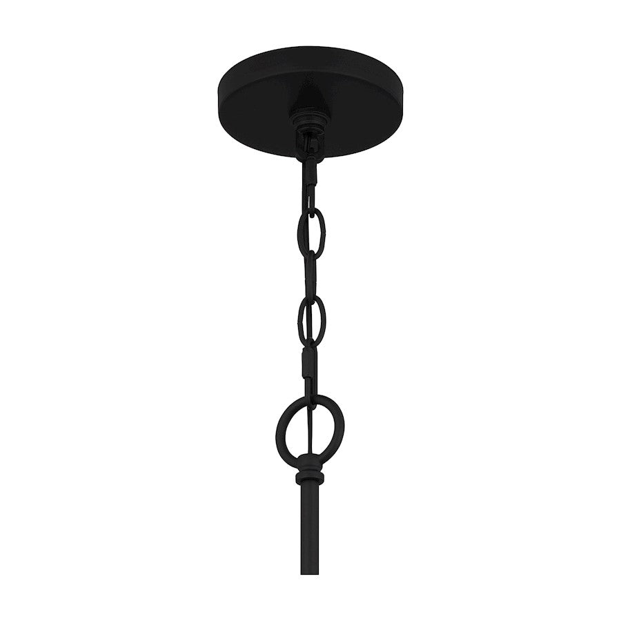 Cox Chandelier, Matte Black/Clear