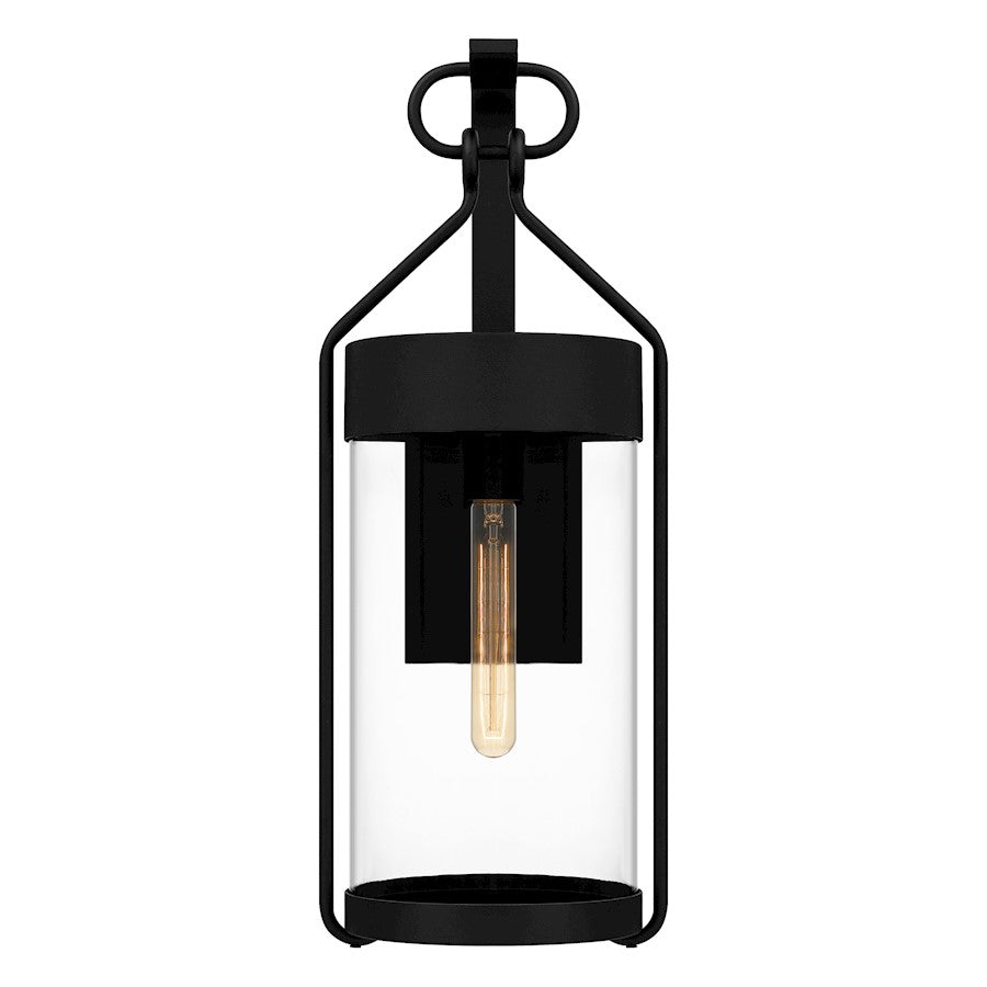 Corbin 1 Light Outdoor Lantern, Earth Black/Clear