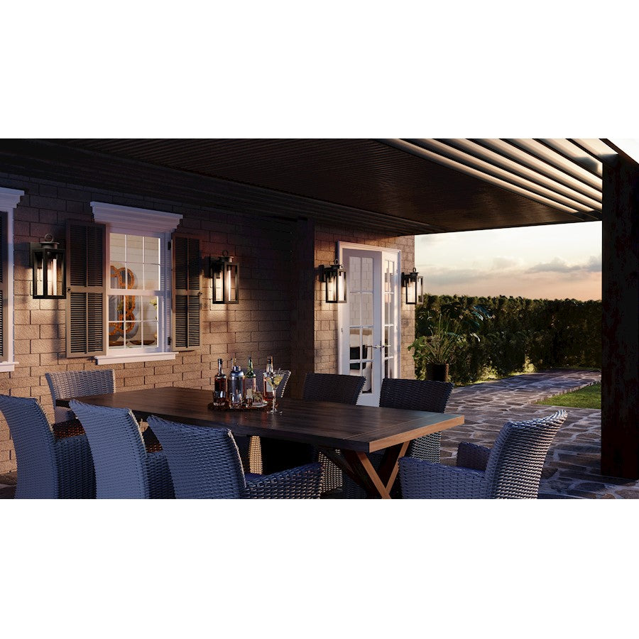 Donegal 1 Light Outdoor Wall Mount, Matte Black