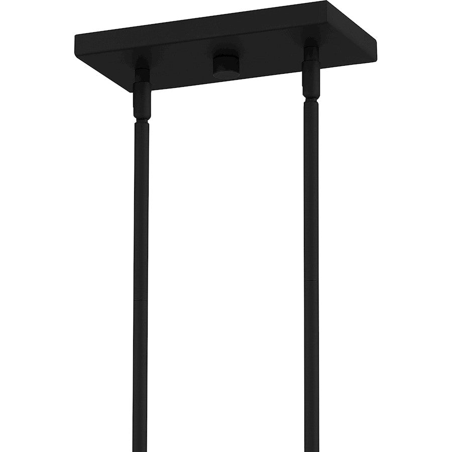 Daphne 5 Light Island Light, Matte Black/Clear Ice
