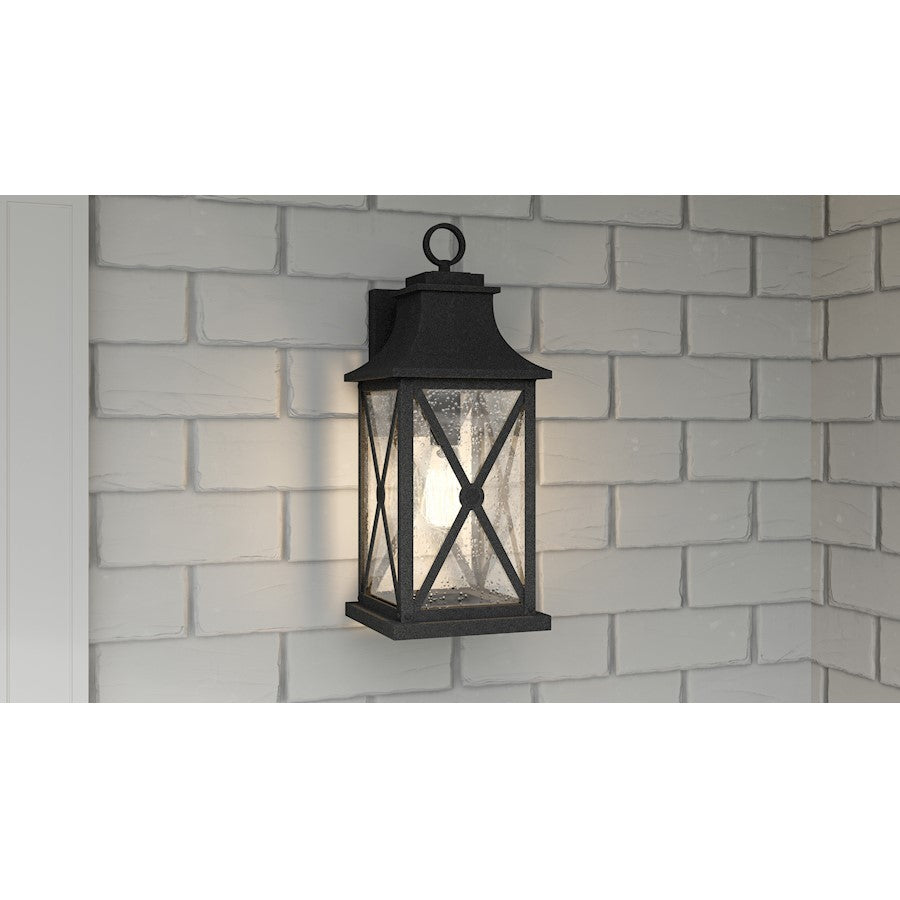 Ellerbee 1 Light Outdoor Wall Mount, Mottled Black
