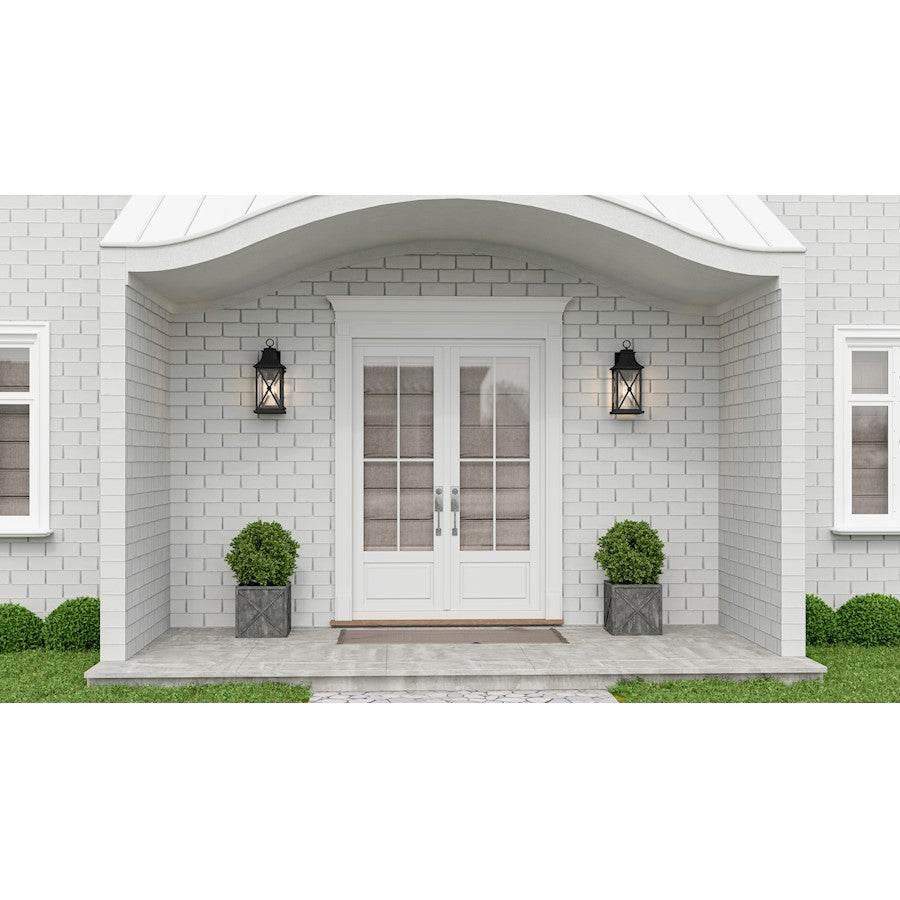 Ellerbee 1 Light Outdoor Wall Mount, Mottled Black