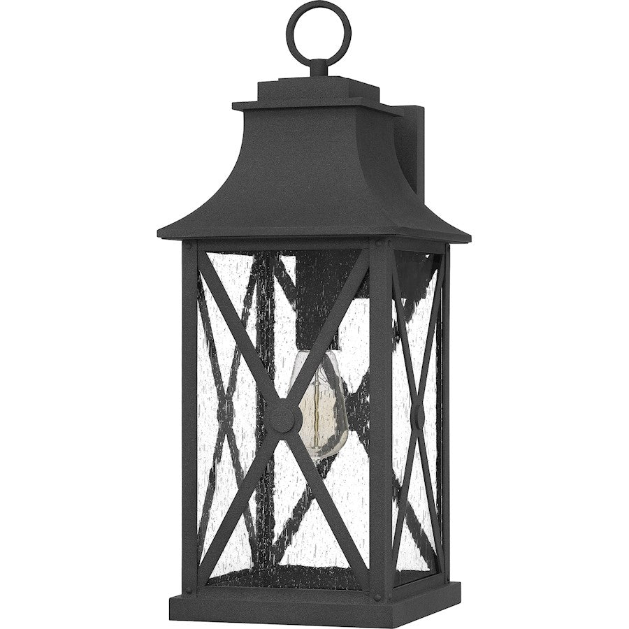 Ellerbee 1 Light Outdoor Wall Mount, Mottled Black