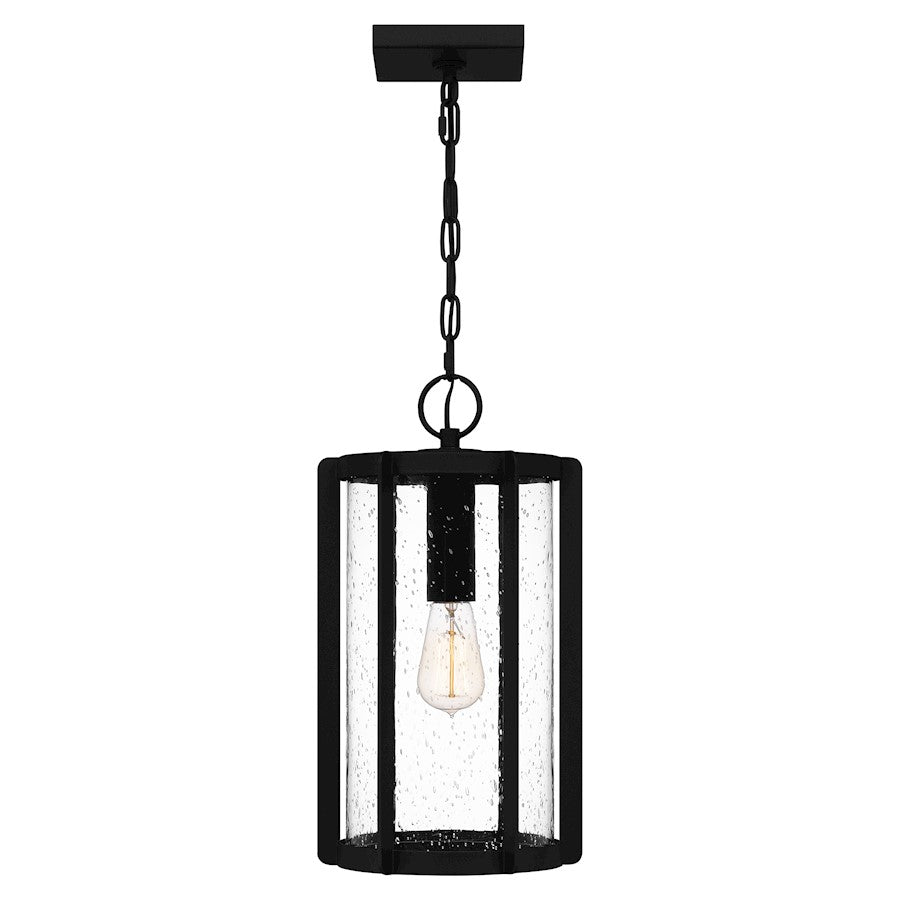 Hazel 1 Light Mini Pendant, Earth Black/Clear Seeded