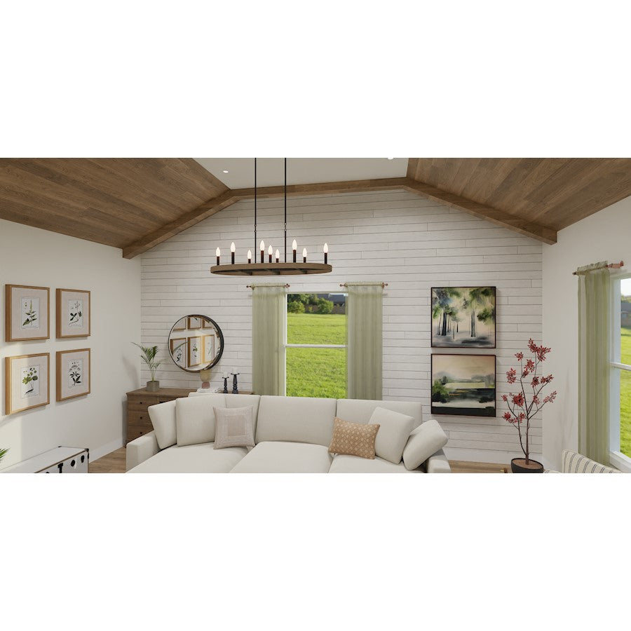 Hendrix 9 Light Island Light, Matte Black