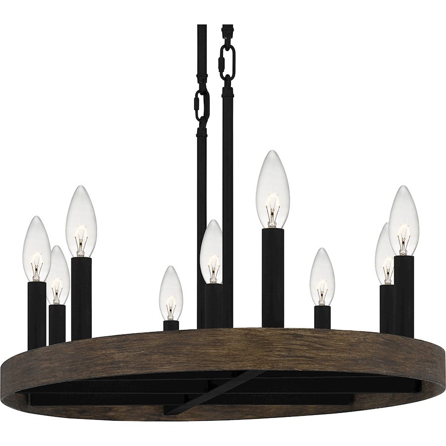 Hendrix 9 Light Island Light, Matte Black