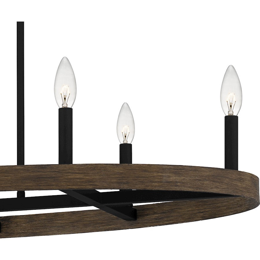 Hendrix 9 Light Island Light, Matte Black